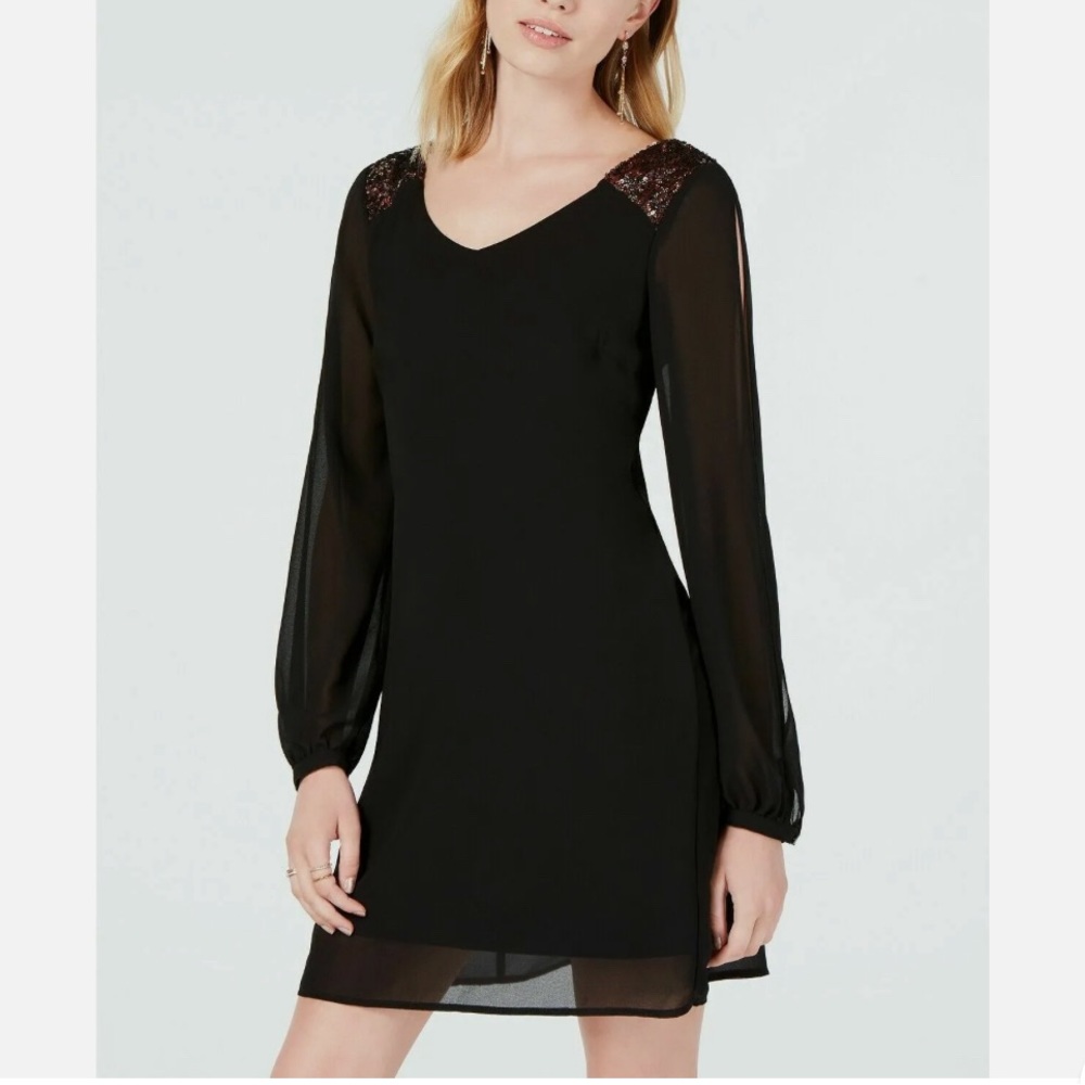 Sequin Hearts Women's Chiffon Dress